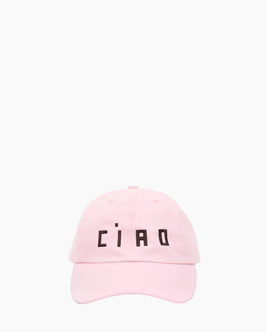 BASEBALL HAT - EMROIDERED CIAO LIGHT PINK