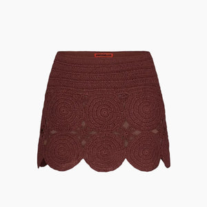 BEEP BEEP MINI SKIRT - CHOCO BROWN