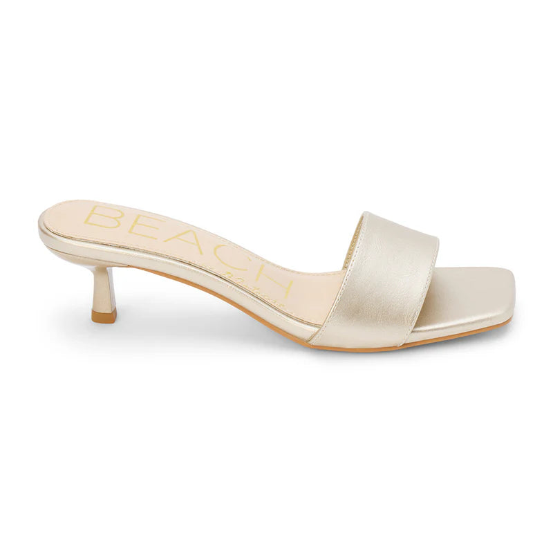 CAPRICORN HEELED SANDAL - GOLD