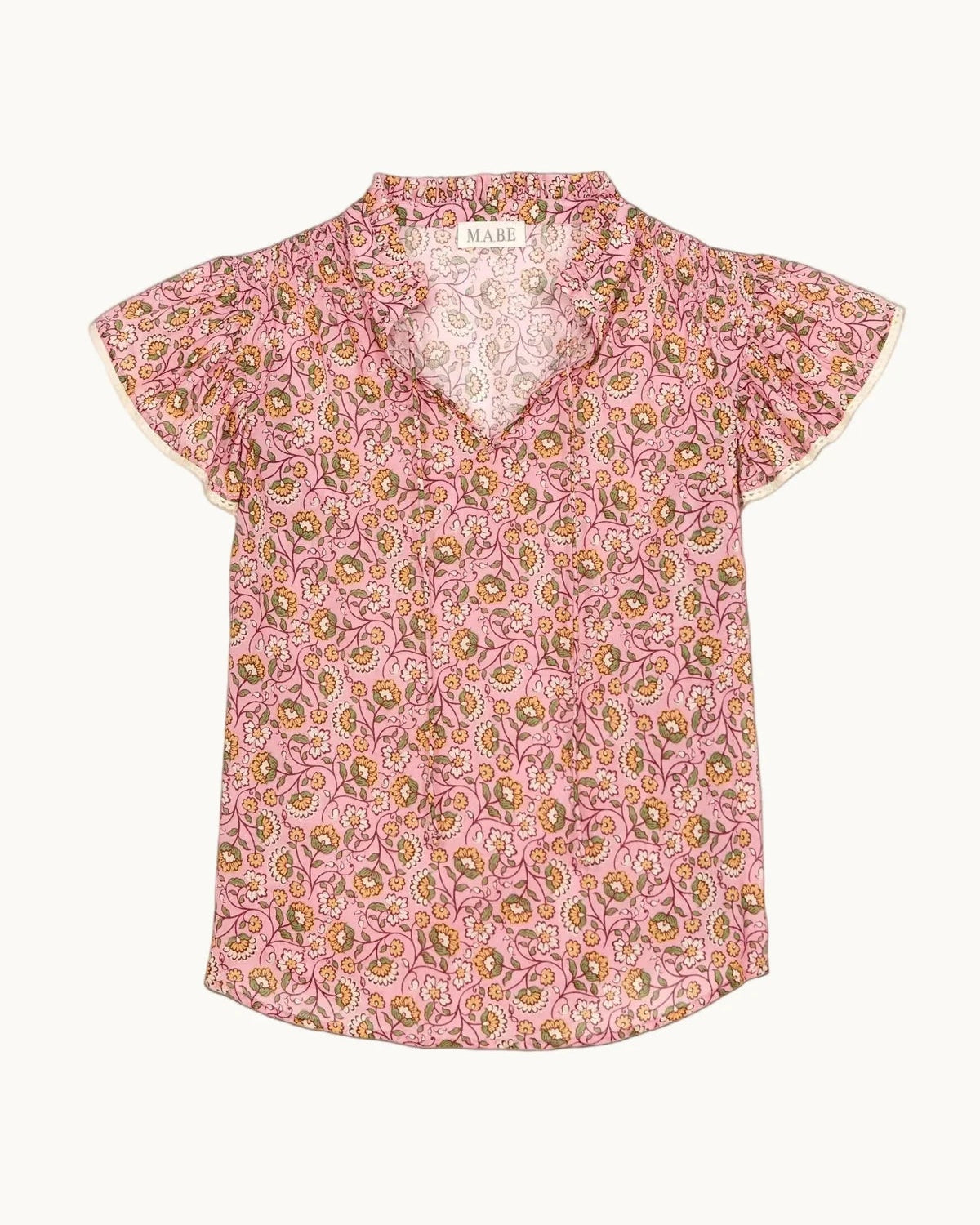 CECI PRINT S/S TOP - PINK