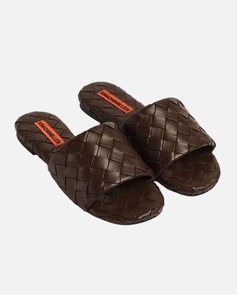WOVEN SALERNO SANDAL | CHOCOLATE