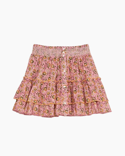 CECI PRINT MINI SKIRT - PINK
