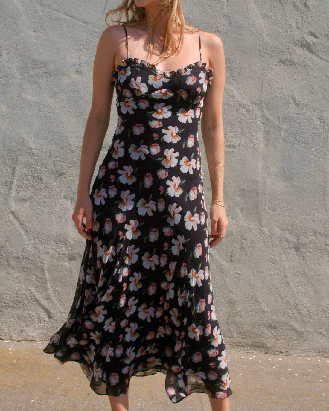 MAERYN DRESS - BLACK FLORAL