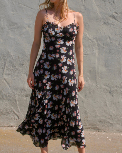 MAERYN DRESS - BLACK FLORAL