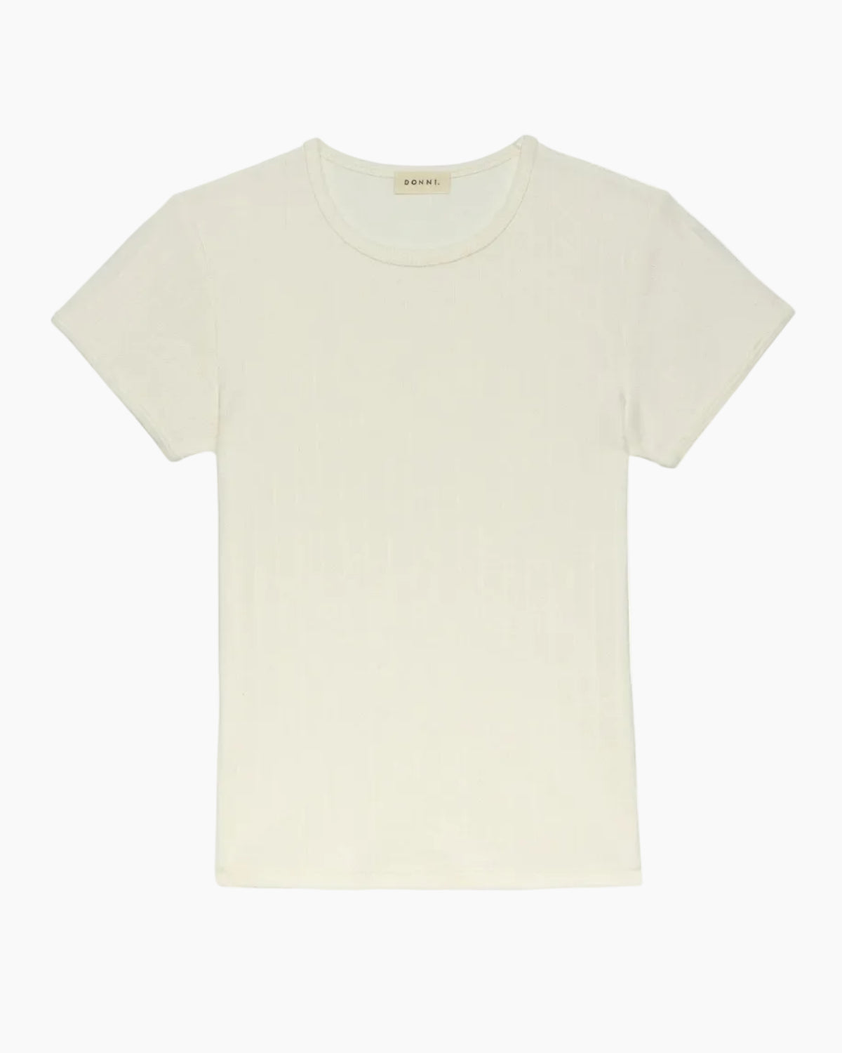POINTELLE BABY TEE - CREME