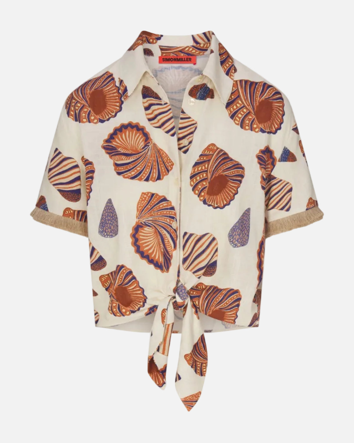 EVA FRINGE TIE TOP - NATURAL SHELL