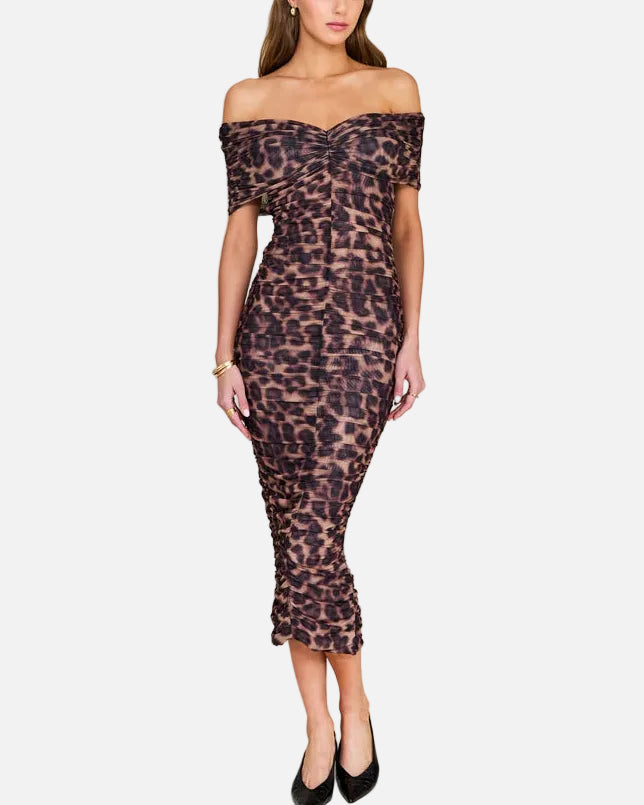 GIANINA MESH DRESS - JAGUAR