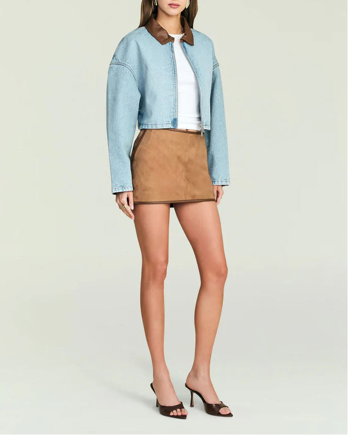INARA SUEDE MINI SKIRT - SAHARA