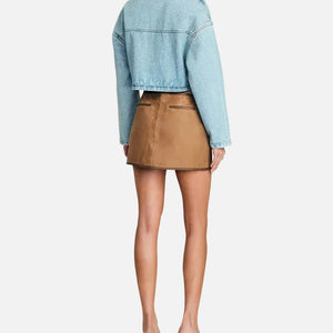 INARA SUEDE MINI SKIRT - SAHARA