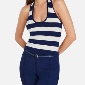 DANIE TANK - NAVY/EGGSHELL