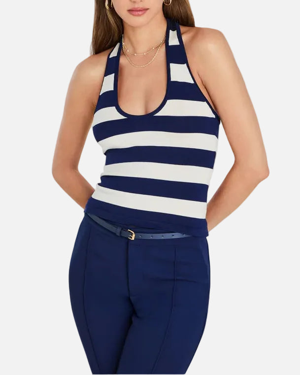 DANIE TANK - NAVY/EGGSHELL