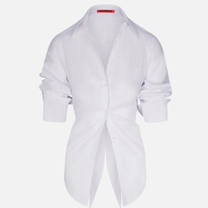LOCH POPLIN BUTTON UP - MACADAMIA