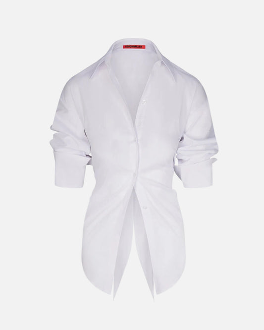 LOCH POPLIN BUTTON UP - MACADAMIA