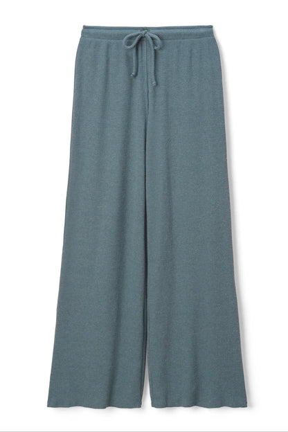 MADDIE WAFFLE DRAWSTRING PANT - SLATE