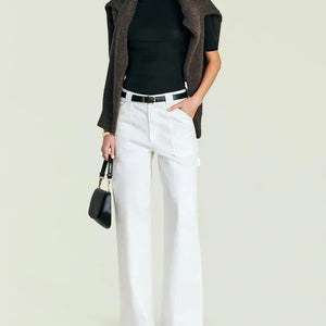 ANGELIQUE DENIM PANT - WHITE