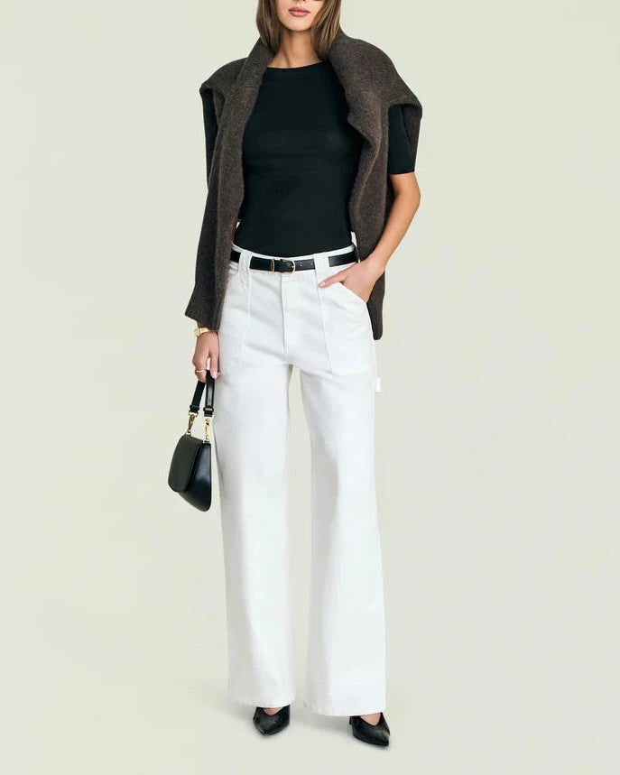 ANGELIQUE DENIM PANT - WHITE