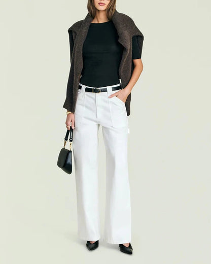 ANGELIQUE DENIM PANT - WHITE