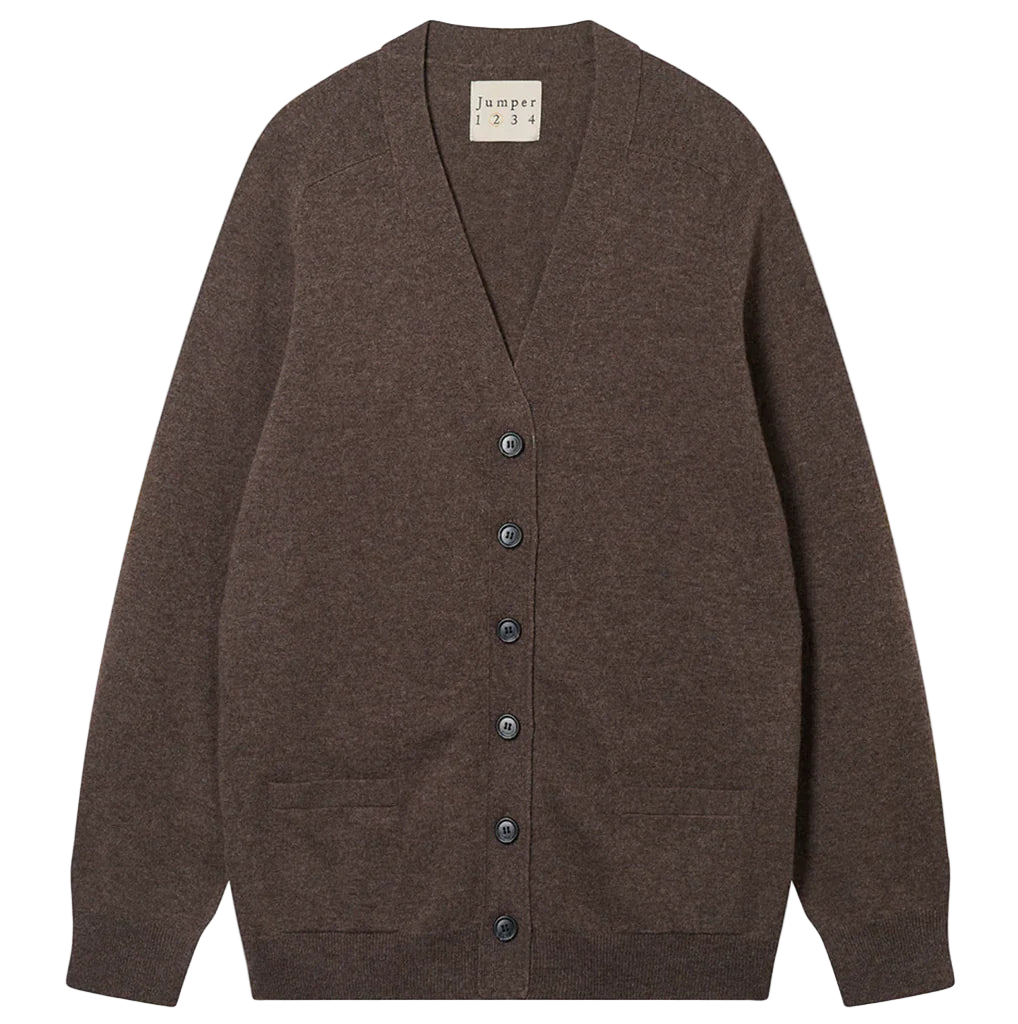 GROSGRAIN CARDIGAN - UMBER