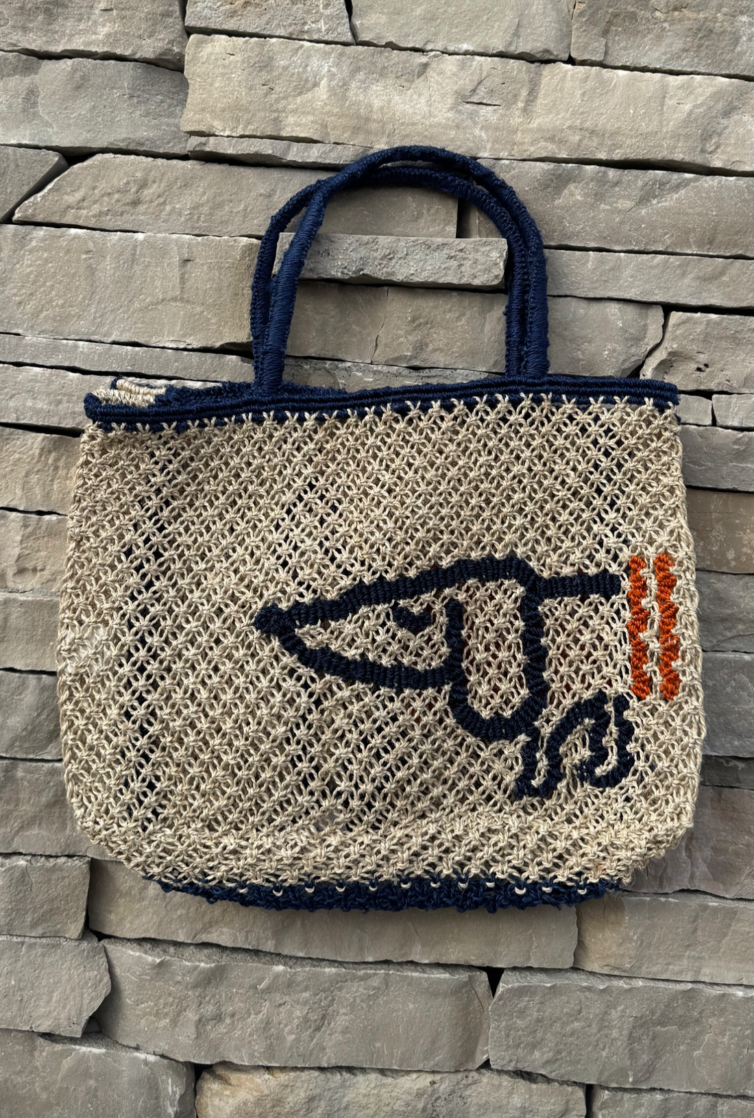 BRETON DOG BAG - NATURAL INDIGO