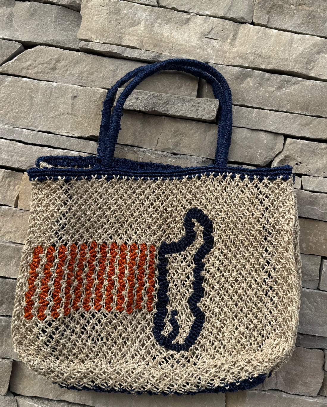 BRETON DOG BAG - NATURAL INDIGO