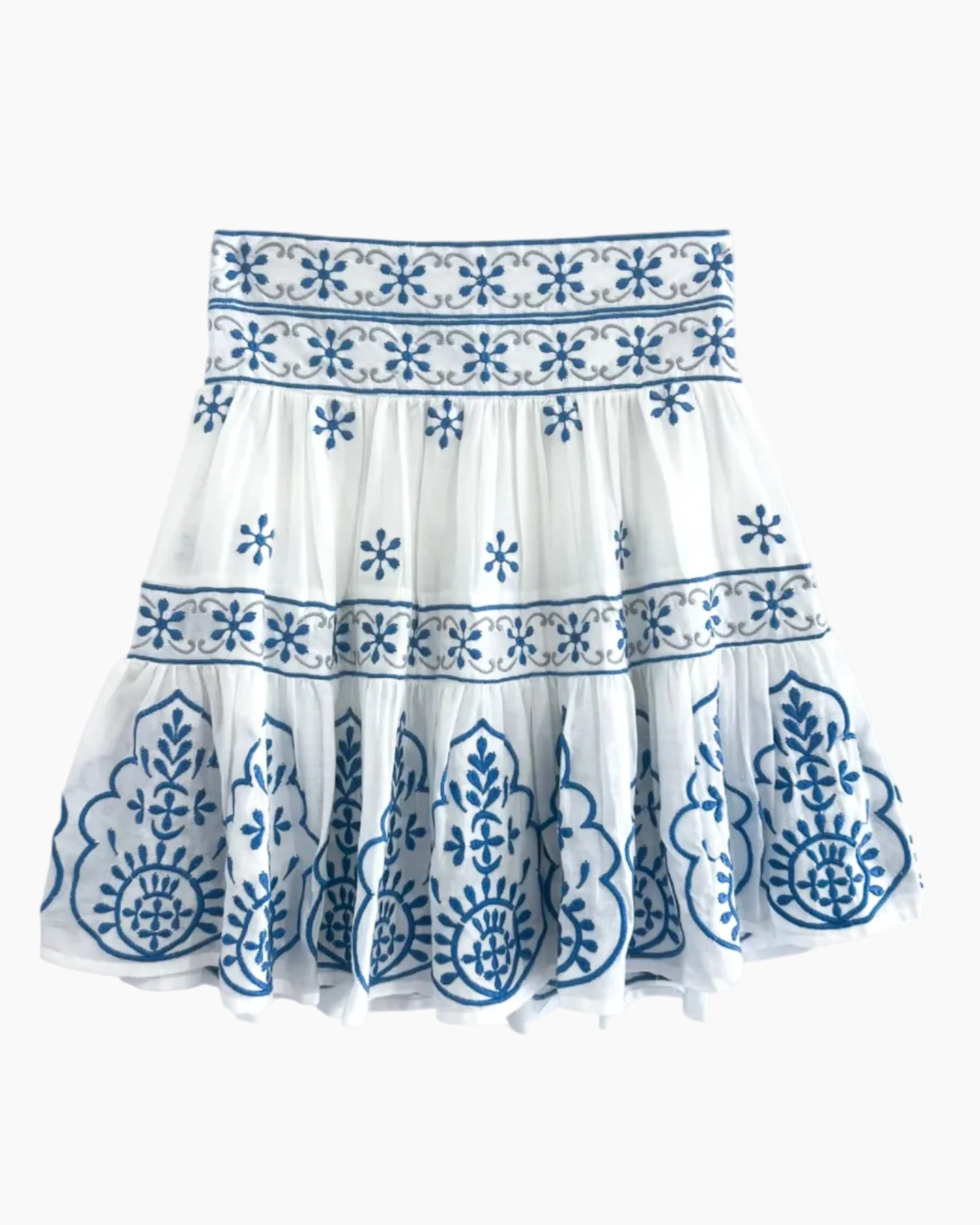 ROSE MINI SKIRT - BLUE AND WHITE