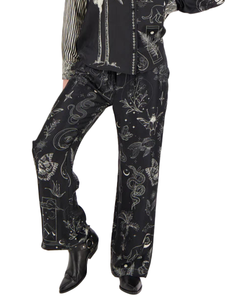 BAILEY STRAIGHT LEG TRACK PANT - BLACK MAGIC