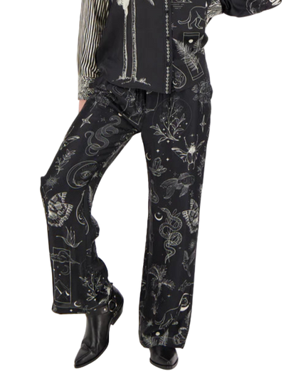 BAILEY STRAIGHT LEG TRACK PANT - BLACK MAGIC