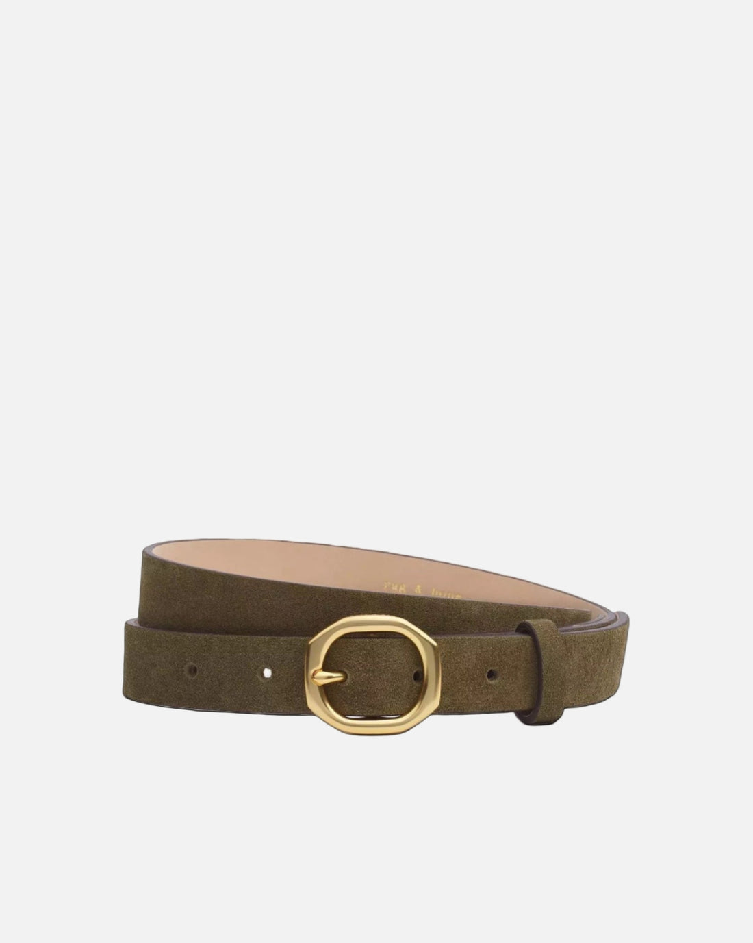 SMALL AUDREY BELT - OLIVE SUEDE