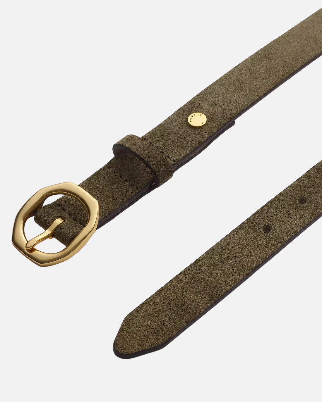 SMALL AUDREY BELT - OLIVE SUEDE