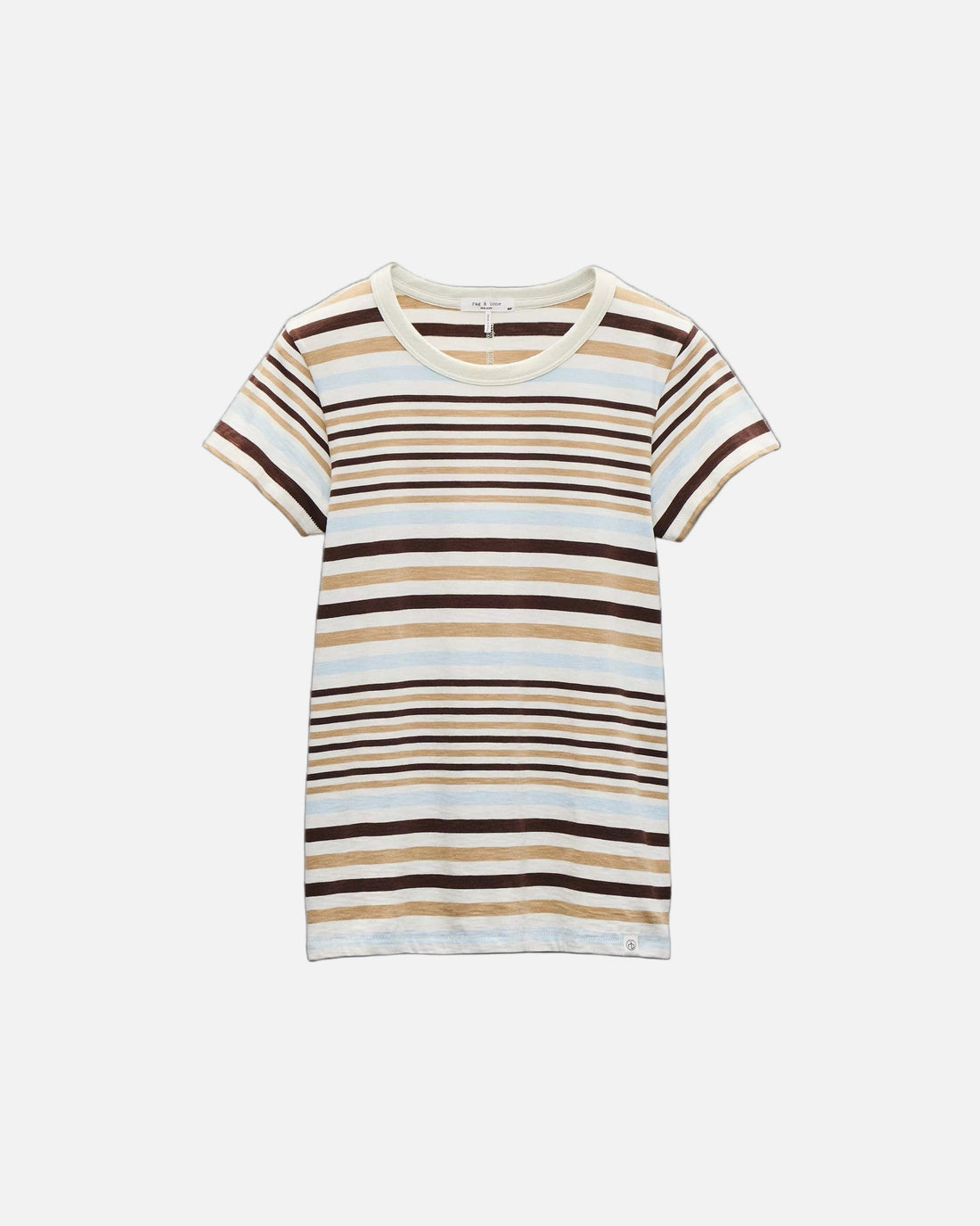 SLUB STRIPED TEE - IVORY MULTI