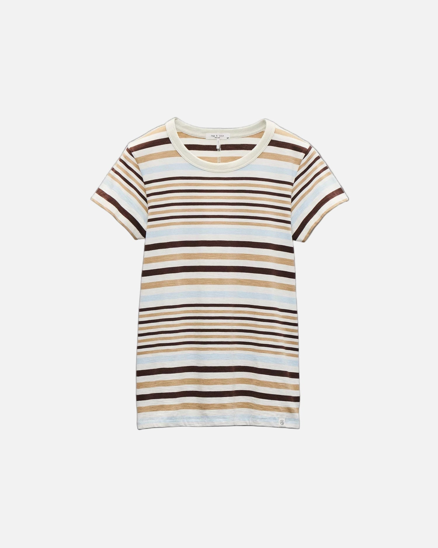 SLUB STRIPED TEE - IVORY MULTI