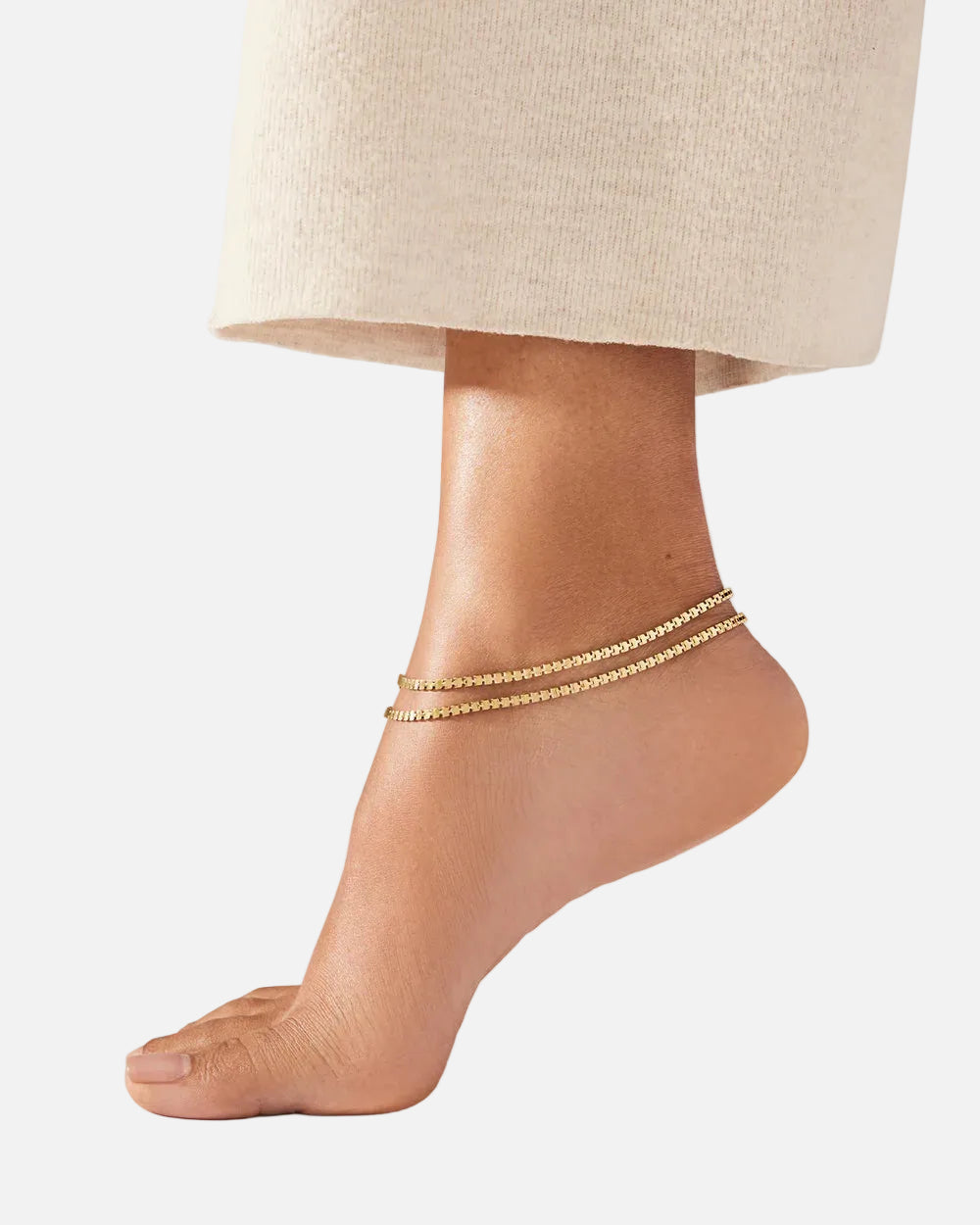 DOUBLE AMALFI ANKLET - GOLD