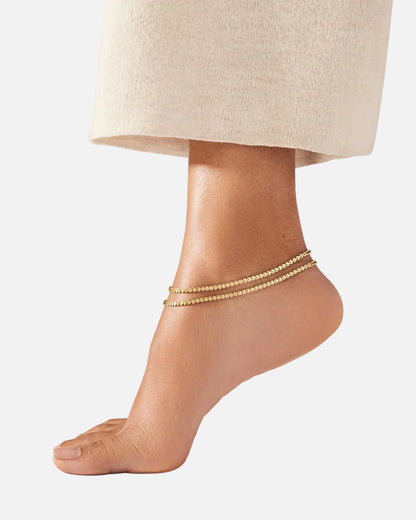 DOUBLE AMALFI ANKLET - GOLD