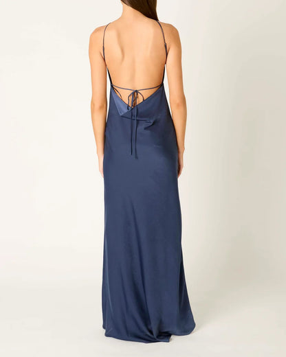 KELTON DRESS - GREY BLUE