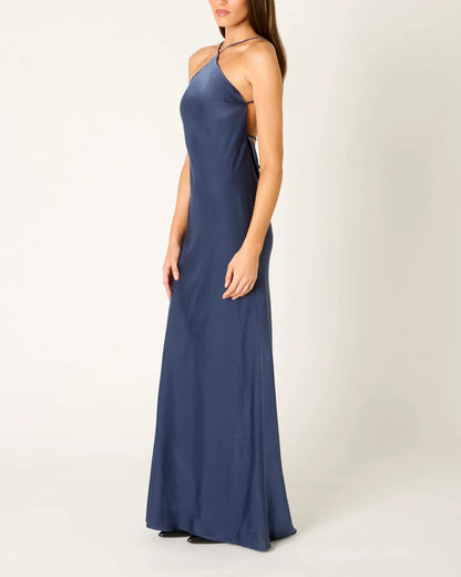 KELTON DRESS - GREY BLUE