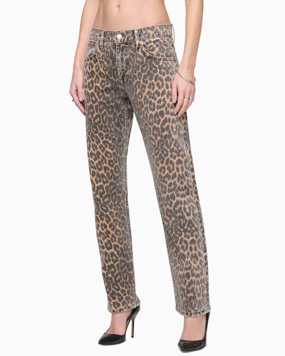 MID RISE BLONDIE CROP - LEOPARDO