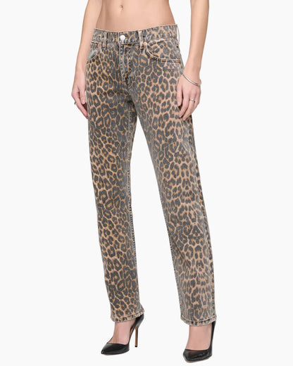 MID RISE BLONDIE CROP - LEOPARDO