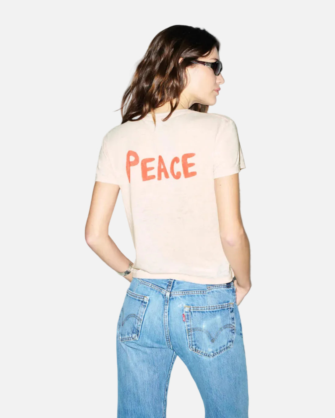 CLASSIC TEE LOVE AND PEACE - PINK SALT