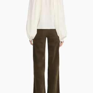 LE SLIM PALAZZO MODERNIST POCKET COURDUROY - RICH MILITARY