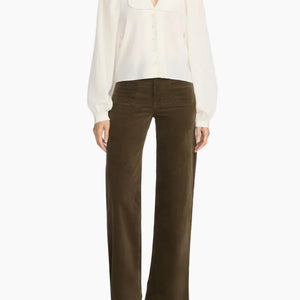 LE SLIM PALAZZO MODERNIST POCKET COURDUROY - RICH MILITARY