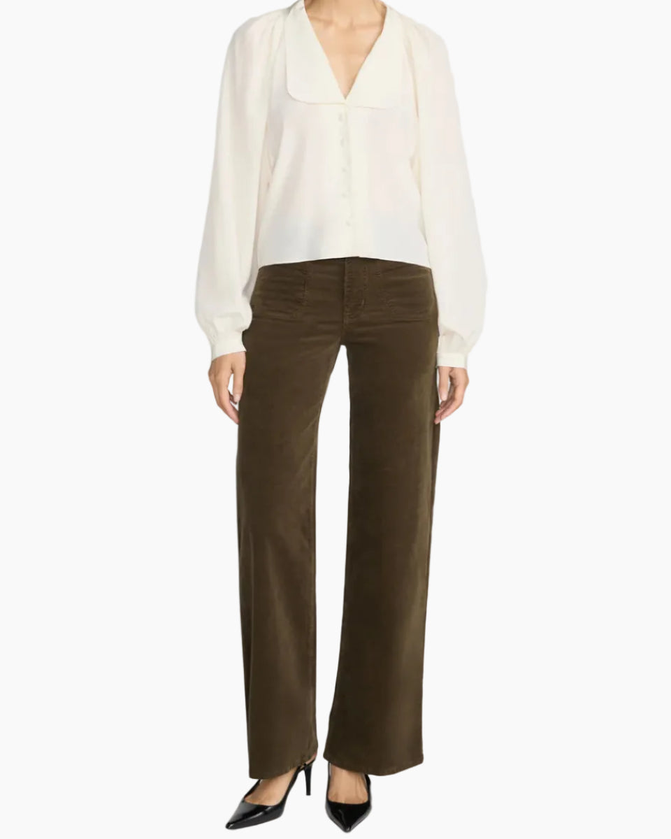 LE SLIM PALAZZO MODERNIST POCKET COURDUROY - RICH MILITARY