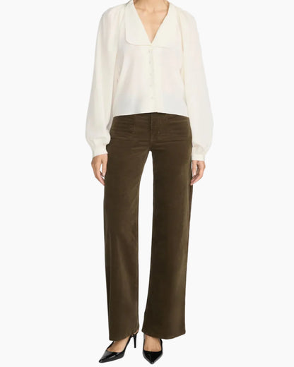 LE SLIM PALAZZO MODERNIST POCKET COURDUROY - RICH MILITARY