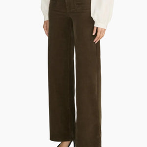 LE SLIM PALAZZO MODERNIST POCKET COURDUROY - RICH MILITARY