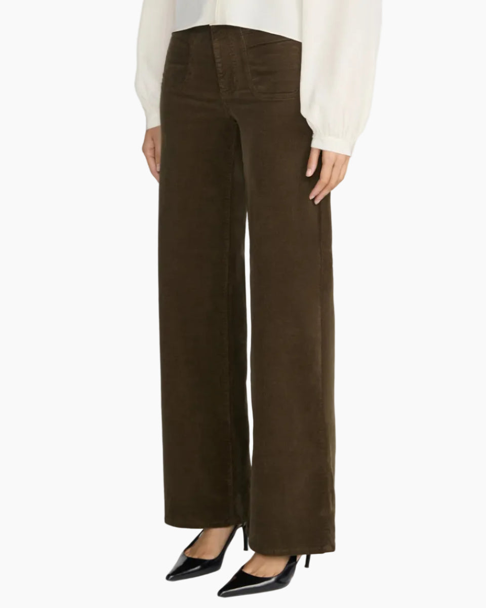 LE SLIM PALAZZO MODERNIST POCKET COURDUROY - RICH MILITARY