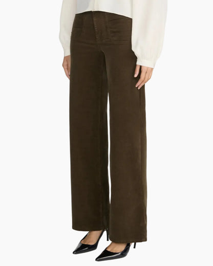 LE SLIM PALAZZO MODERNIST POCKET COURDUROY - RICH MILITARY