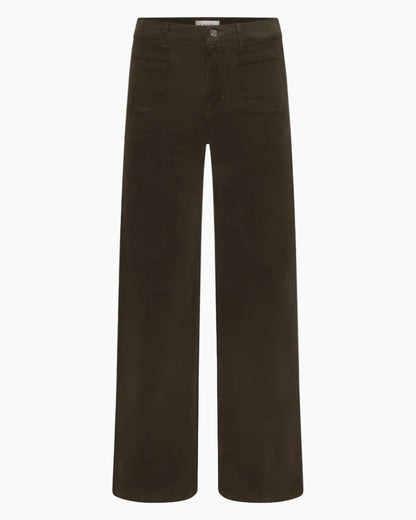 LE SLIM PALAZZO MODERNIST POCKET COURDUROY - RICH MILITARY