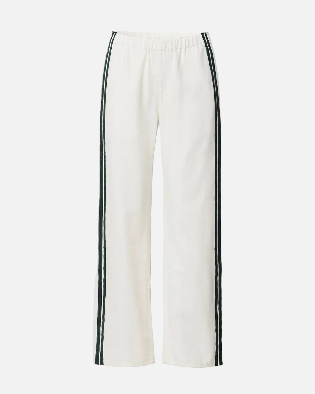 LOGAN DENIM TRACK PANT - WHITE SPORT