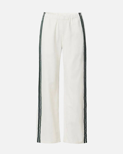 LOGAN DENIM TRACK PANT - WHITE SPORT