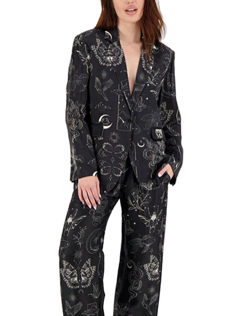 MOLLY PRINTED BLAZER - BLACK MAGIC