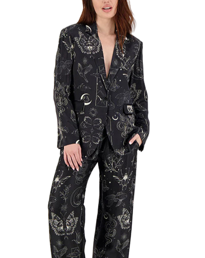 MOLLY PRINTED BLAZER - BLACK MAGIC